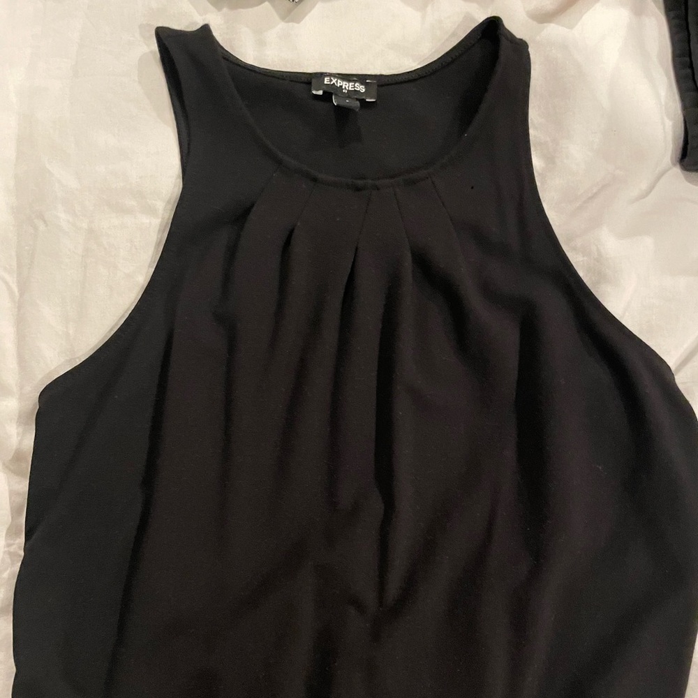 Express black body contour thong body suit